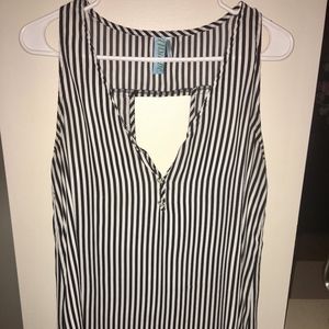 Black & White Striped Tank